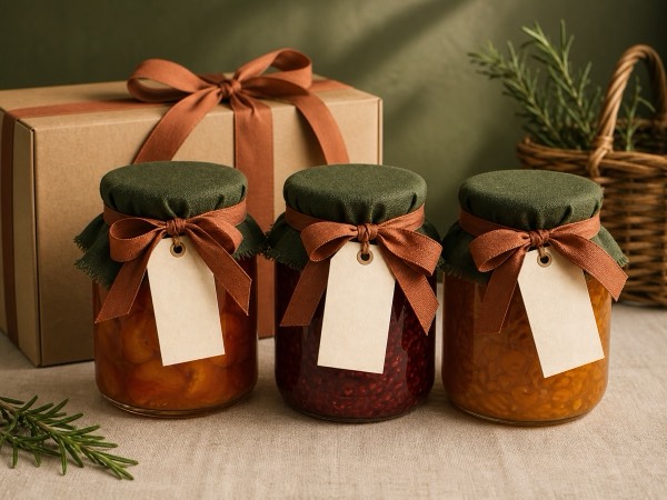 Conservas artesanales presentadas como regalos