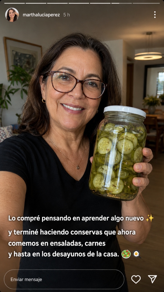 Martha Lucía Pérez — conservas en ensaladas, carnes y desayunos